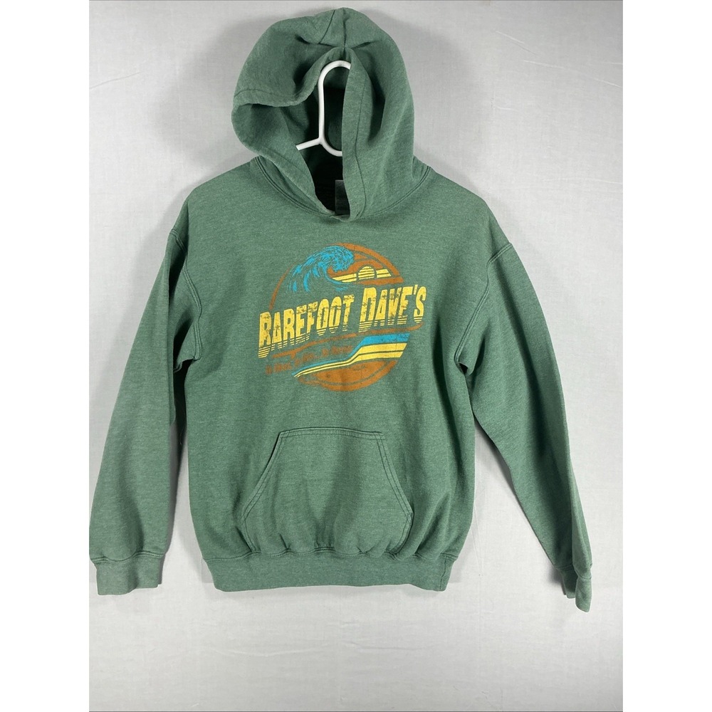 Gildan Small hoodie barefoot days‎ green size small